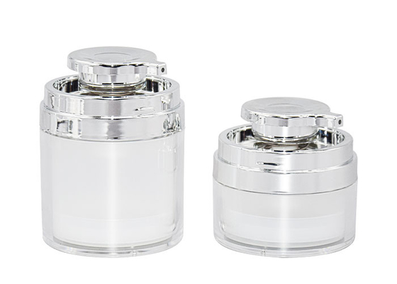 70g Round Acrylic Cosmetic Airless Jar Packaging For Eye Cream