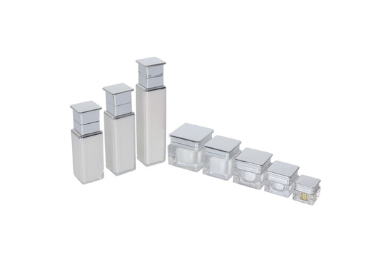 30ml Square Cosmetic Pump Bottle Jar Packaging Skin Care Set