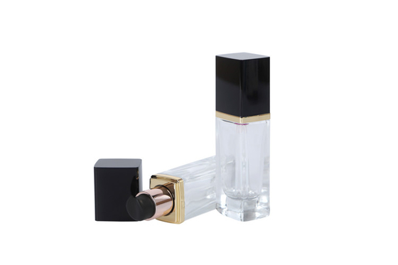 0.5oz Empty Square Clear Glass Foundation Bottle Leakproof Makeup Cosmetic Container