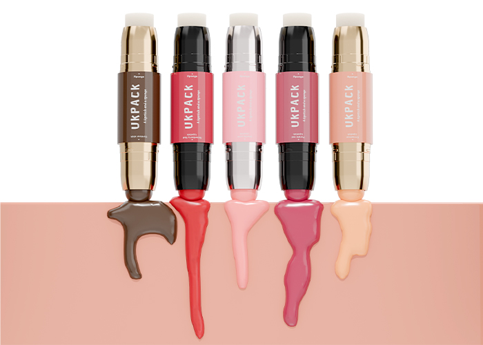 Double-headed lipstick (lipstick + sponge head)