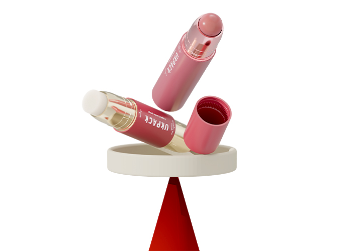 Double-headed lipstick (lipstick + sponge head)