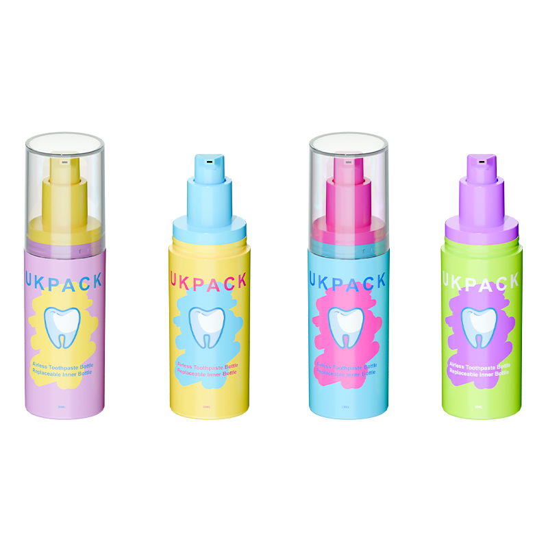 Refillable PET Airless Toothpaste Bottle 30ml