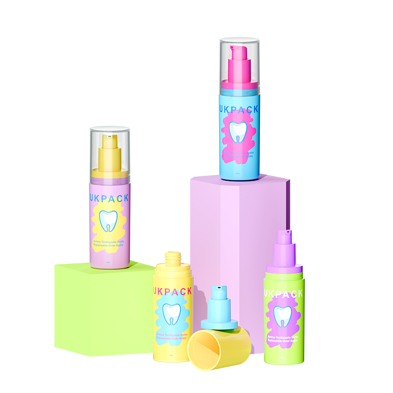Refillable PET Airless Toothpaste Bottle 30ml