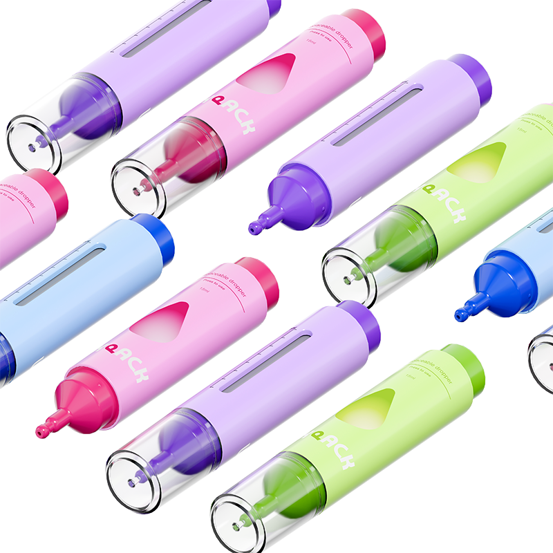 15ml Refillable Vacuum Airless Dropper Bottle with Side Visual Progress Bar
