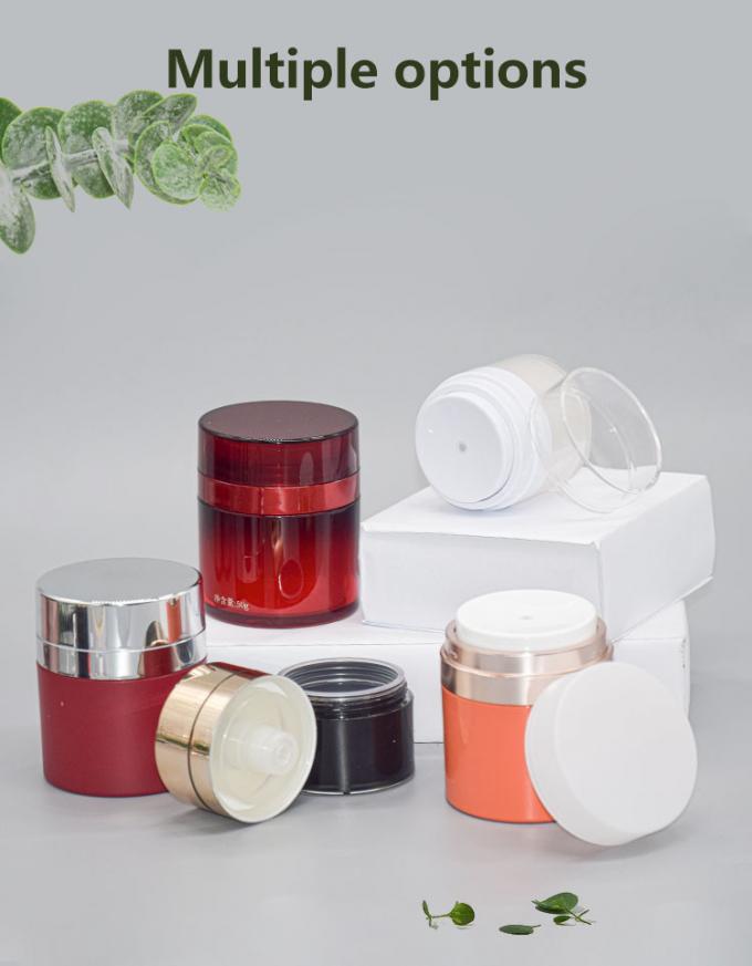 Acrylic Airless Cream Jar With Pressed Pump For BB / CC / DD Cream Packaging 1