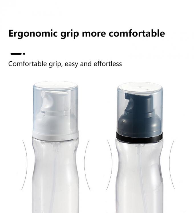 250ml Cooking Spray Oil Bottle Pet Pressed Pump With Cover Protection 4