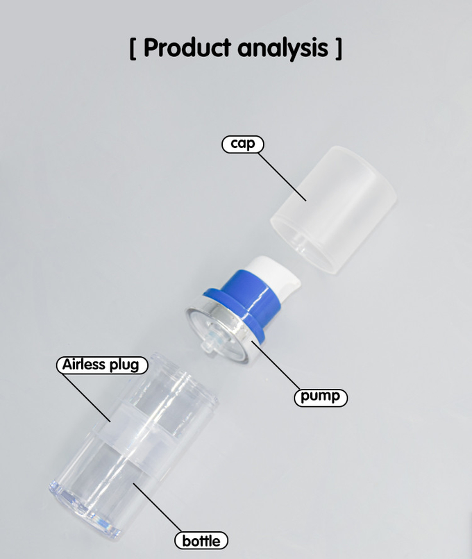 30ml/50ml Customized Color Ingle Layer Vacuum Bottle Cosmetic Packaging AS Airless Bottle UKA71 1