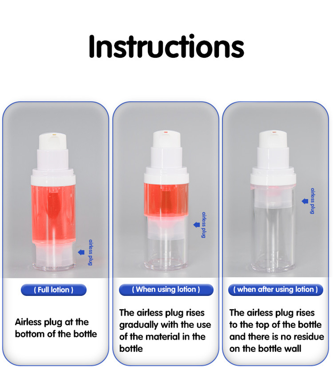 30ml/50ml Customized Color Ingle Layer Vacuum Bottle Cosmetic Packaging AS Airless Bottle UKA71 0