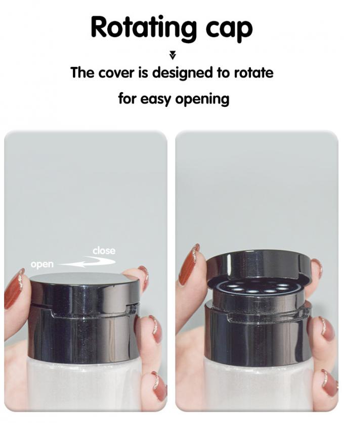 New Design 100g 150g PETG Powder Pouring Bottle Cosmetic Makeup Powder Exclusive Bottle 3