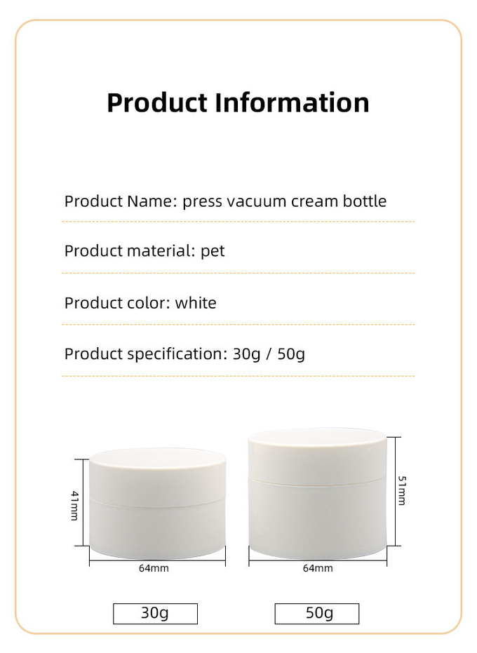 PCR Mono Material Airless Pump Jar For Cosmetics Sustainable Packaging 30ml 50ml 0