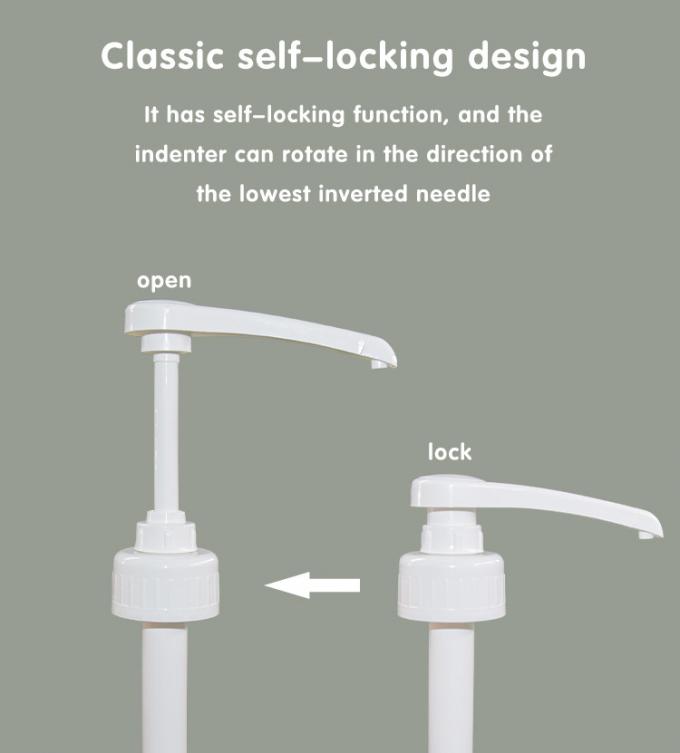 UKS10 38-410 Food Grade PP Narrow Head Syrup Bottle Pump Dispenser Color Custom 4