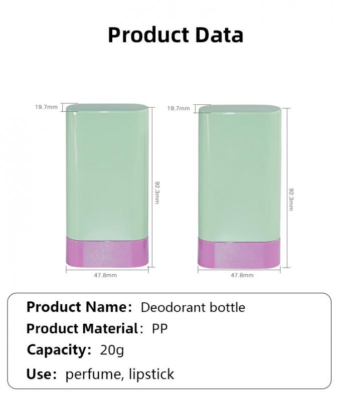 Top/Bottom Filling 20g PP PCR Bottom Rotation Sunscreen Stick Deodorant Packaging Container 0