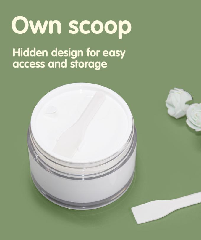 PET PCR 100g Cream Jar With Digging Spoon Cosmetic Skincare Jar Packaging 1