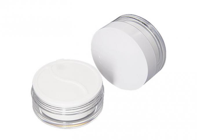 Plastic 2 Double Separate Parts OD 93mm Cosmetic Cream Containers Day And Night 1