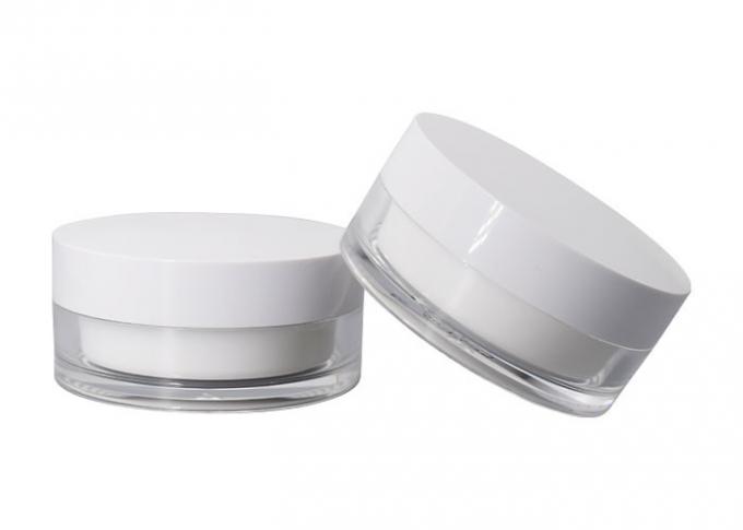 Plastic 2 Double Separate Parts OD 93mm Cosmetic Cream Containers Day And Night 2