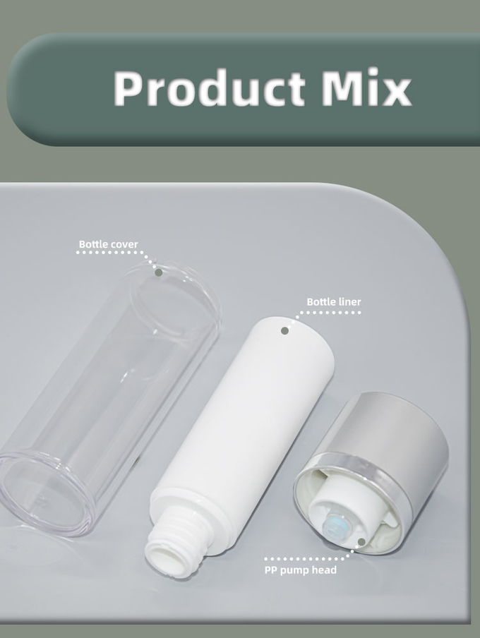 15/30/50ml Customized Color and Customized Logo Skin care packaging Acrylic Airless Bottle 1