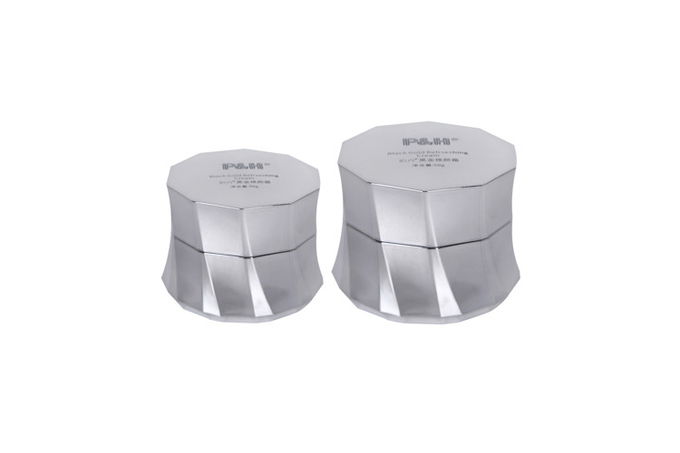 Aluminium Oxidation Polygon Lotion Pump Bottle Skincare Refill Face Cream Jar 1