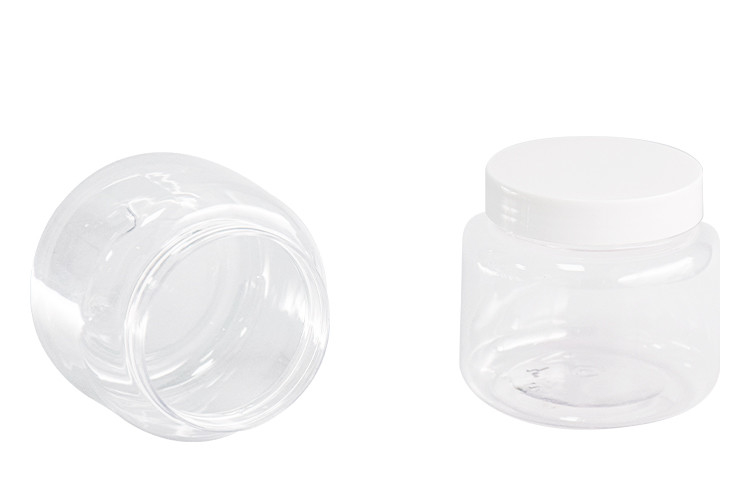 Recyclable Material eco-friendly 300ml PET Cream jar for cosmetic and body lotion packaging