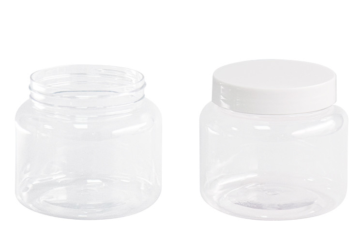 Recyclable Material eco-friendly 300ml PET Cream jar for cosmetic and body lotion packaging