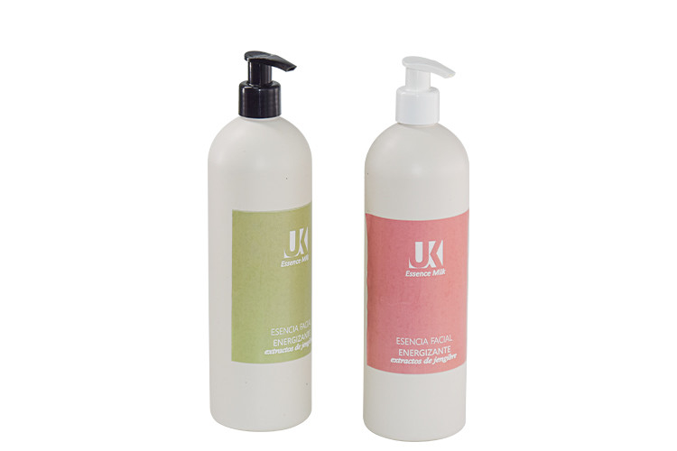 400ml PMU inorganic biodegradable packaging bottle with 100% PP Mono cosmetic pump