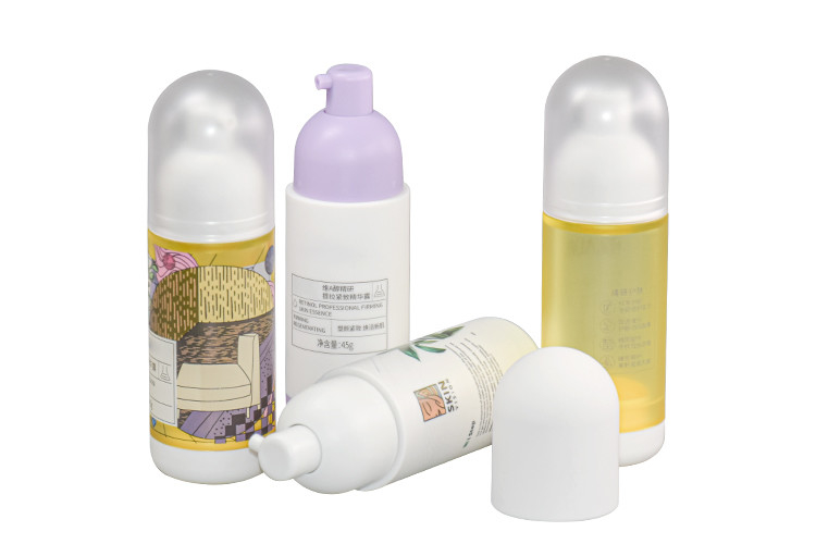 Frosted Surface Airless Pump Bottle 45ml Elastic Paint 3D Packaging For Serum Sun Protect