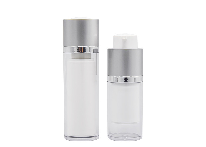 UKA32 Twist Up Acrylic Airless Pump Round Bottle 15ml 30ml 50ml For Cosmetic Skin Care Packaging