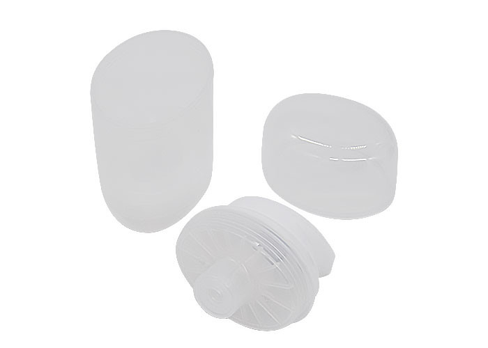 Sunscreen packaging PP Plastic Oval Flat Airless Cosmetic Bottles 50ml With Unique Pump