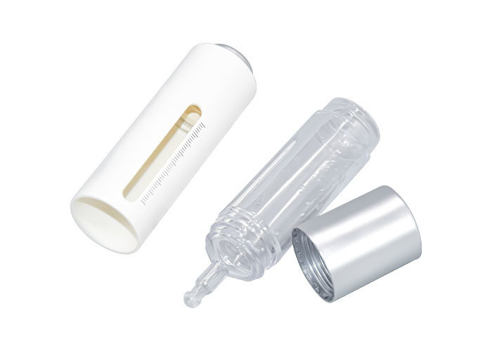 Empty Rose Gold Unique White CBD Cosmetic Luxury Skincare Hair 15ml Push Button Plastic Luxury Eye Face Dropper bottle