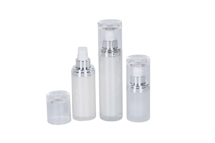 Customized Color Skincare Set 15/30/50g Acrylic Cream Jar And 15/30/50ml Cosmetic Packaging Lotion Bottles Family Set